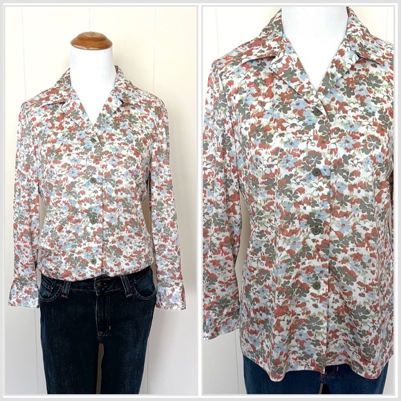 VTG Floral Retro Button Down - Picture 1 of 5